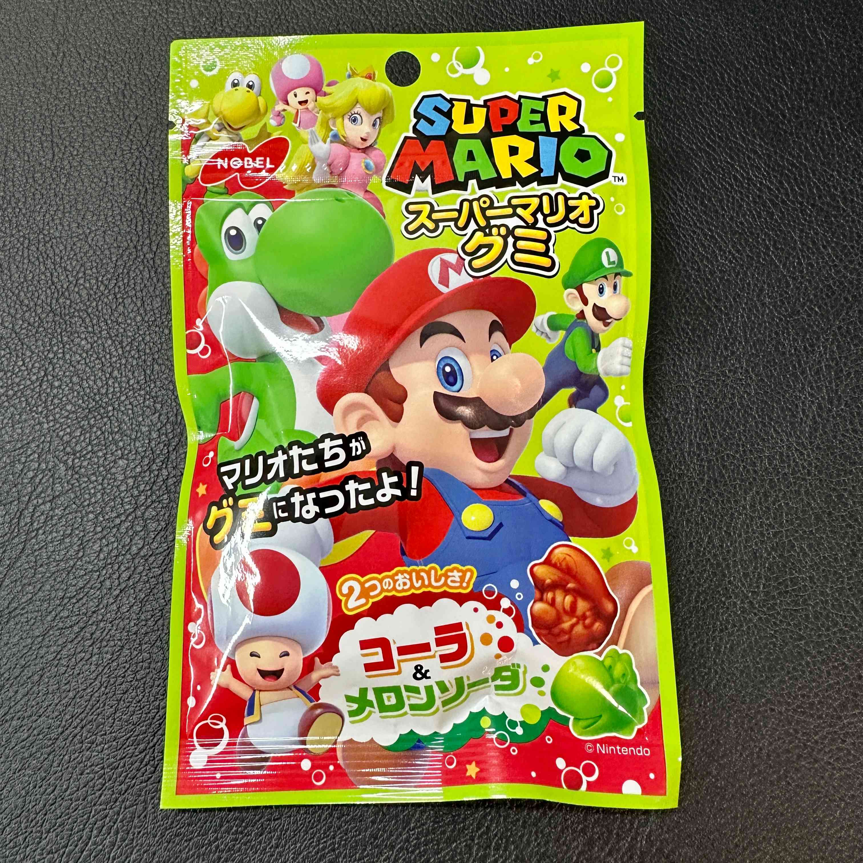 【NOBEL】Super Mario Gummy Cola & Melon Soda Flavor　1bag　50ｇ