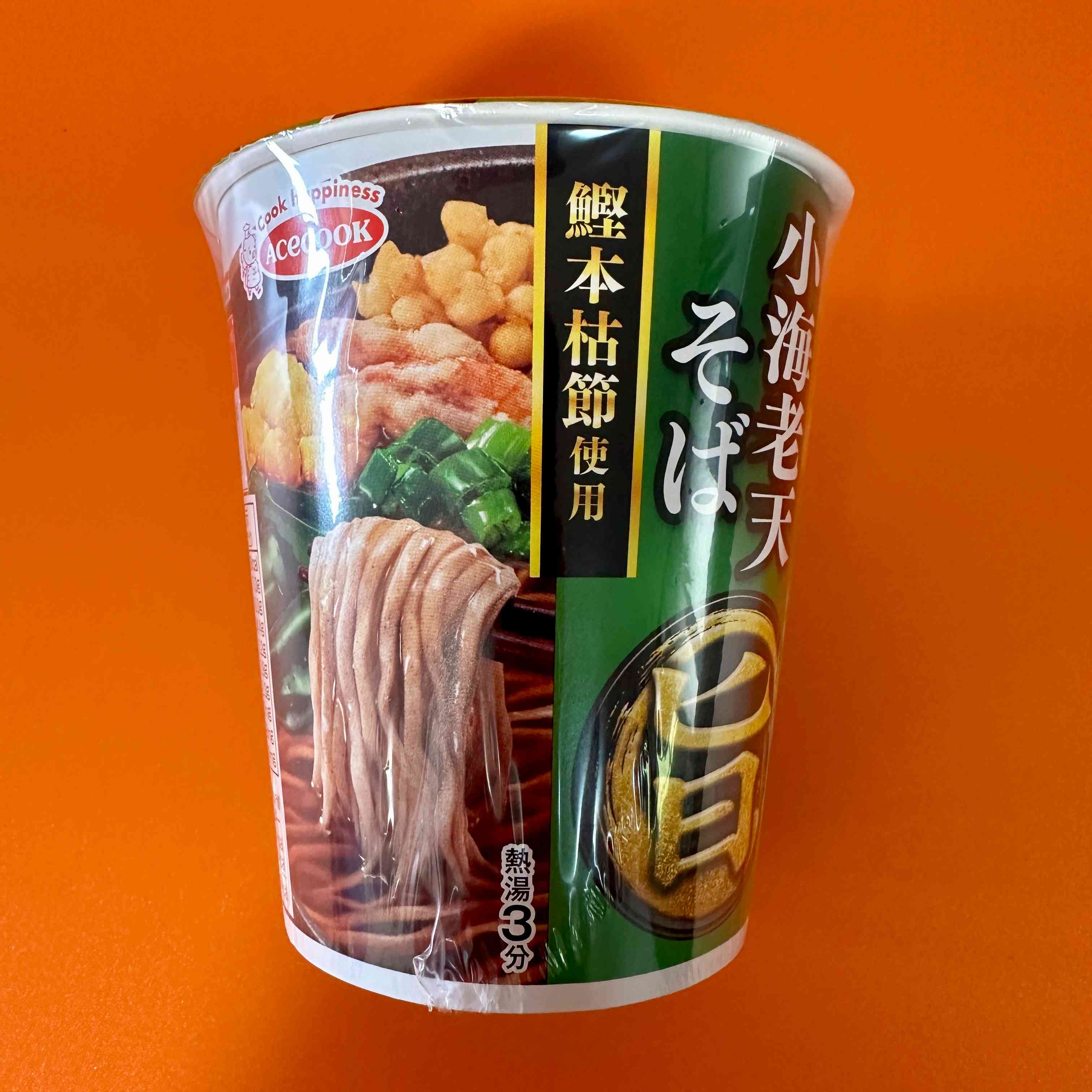 【Acecook】Maru-uma　Shrimp tempura soba　12pieces（1case）　684ｇ (Non-Pork Cup Noodles)