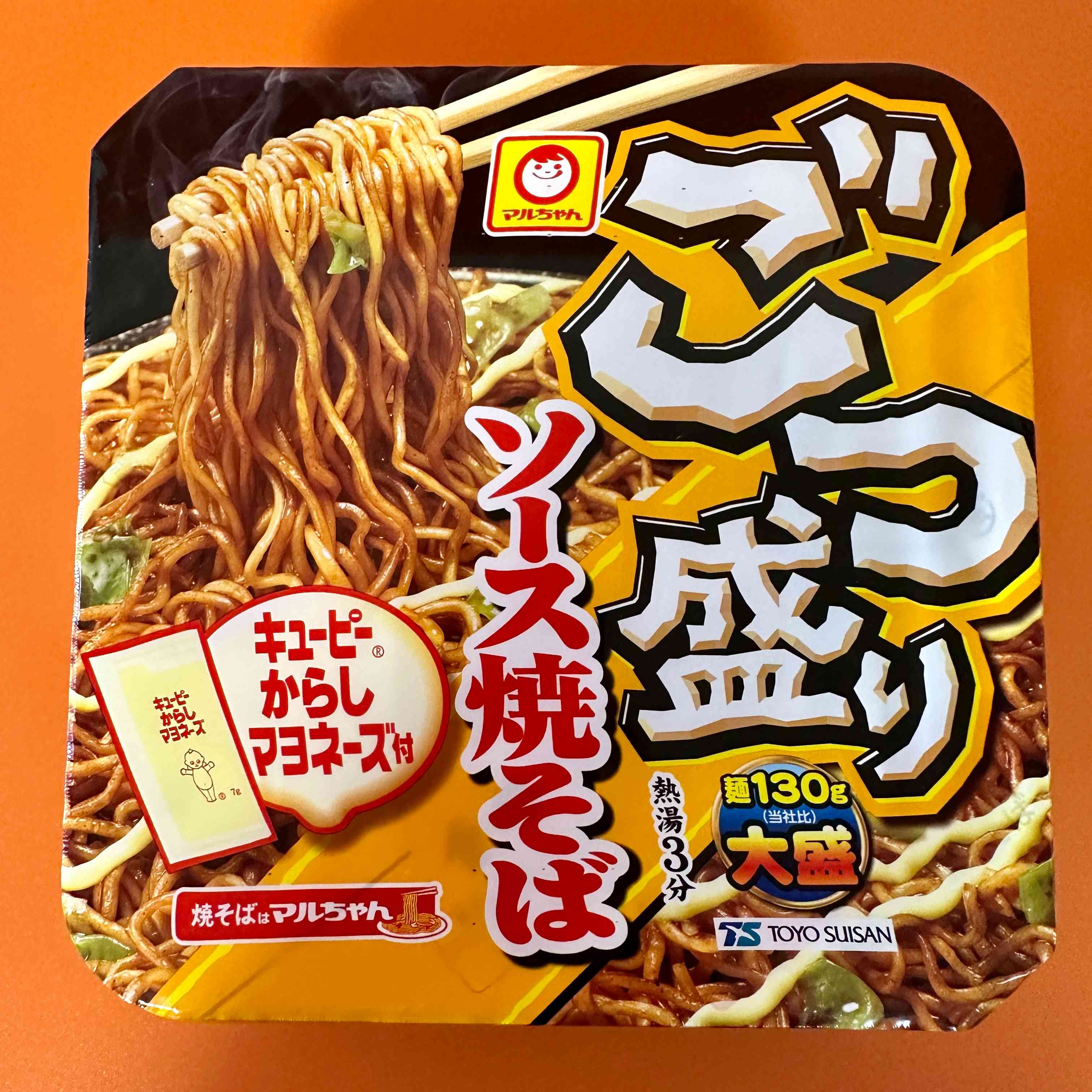 【TOYO SUISAN】Maruchan Gotsumori Sauce Yakisoba　12pieces（1case）　2052ｇ (Non-Pork Cup Noodles)