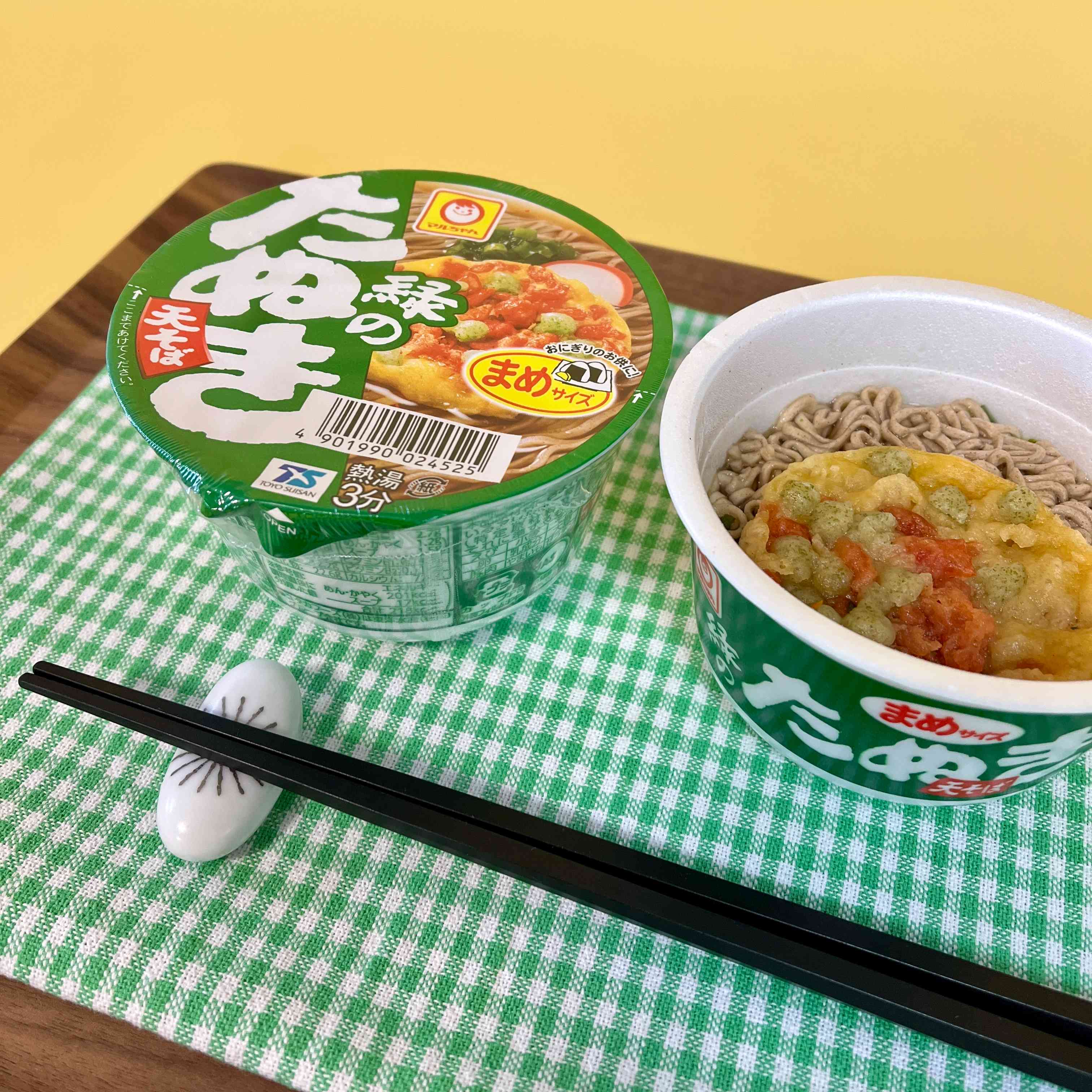 【TOYO SUISAN】Maruchan　Green Tanuki Tempura Soba　Western Japan　1piece　45ｇ（Cup Noodles）