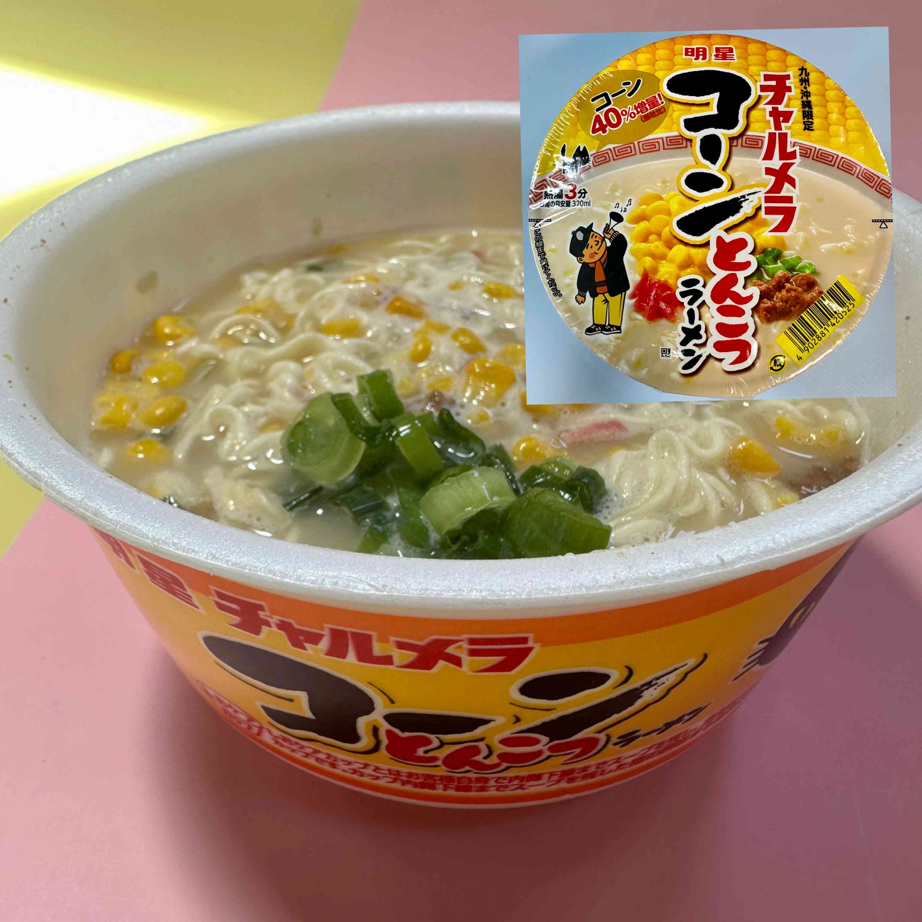 【明星】Charmela Corn Tonkotsu Ramen　1piece　82g（Cup Noodles）